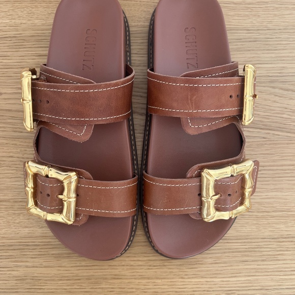 Schutz Sandals Brown size 6.5 - Picture 1 of 7